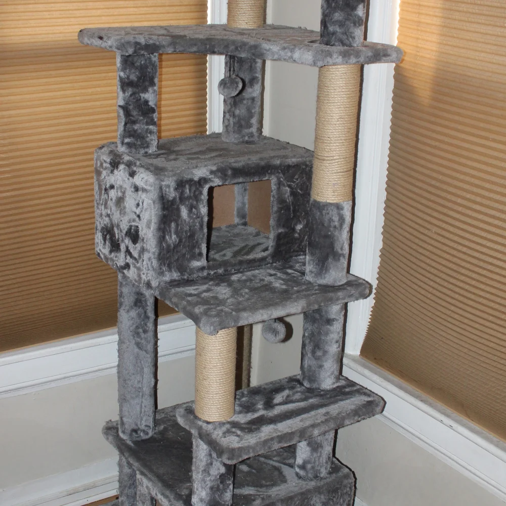 Gray Cat Tree Tower